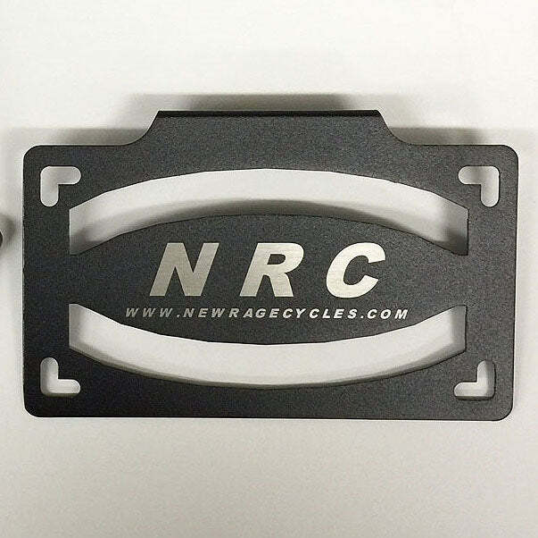 New Rage Cycles Fender Eliminator Bracket for Ducati, durable motorcycle mount bracket with sleek design.