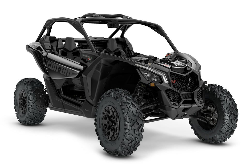 Black New Ray Toys 1:18 scale Can-Am Maverick X3 X Turbo remote control car accessory with detailed design.