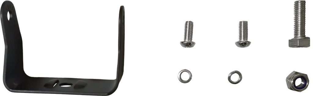 Open Trail Stealth Pods mounting bracket, durable black metal mount for off-road vehicles, designed for secure installation.