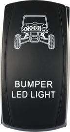 Open Trail bumper lights LED switch with backlit design, used for vehicle lighting control, featuring durable switch mechanism.
