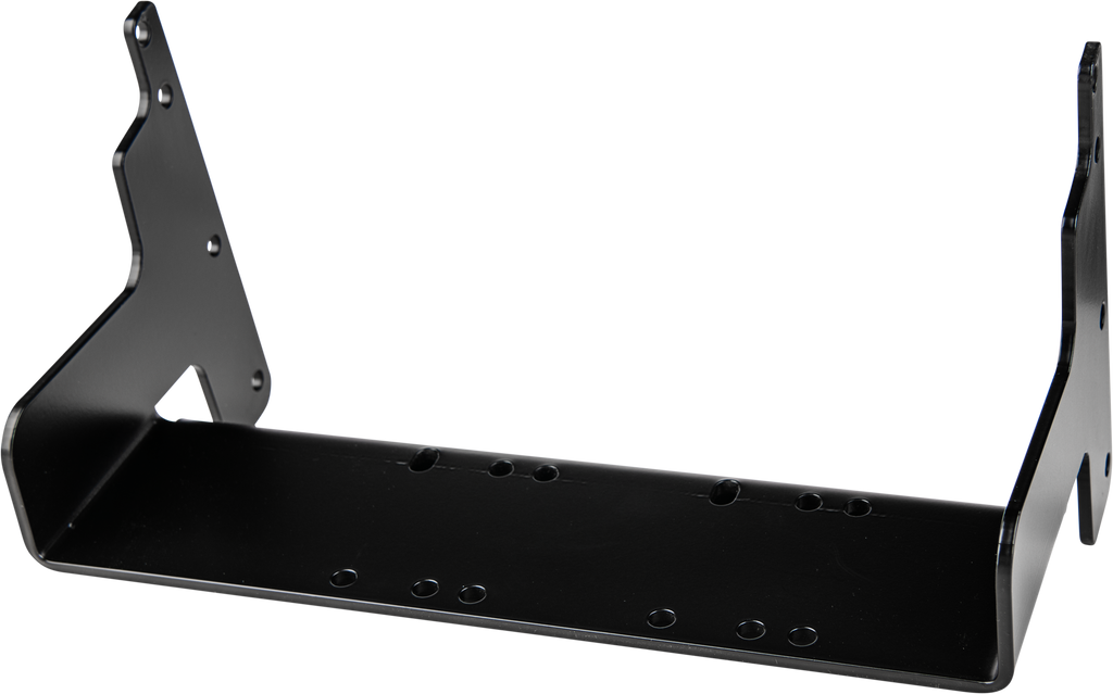 Open Trail Winch Mount 459-0430, durable black metal mount designed for off-road winches, with mounting holes for secure attachment.
