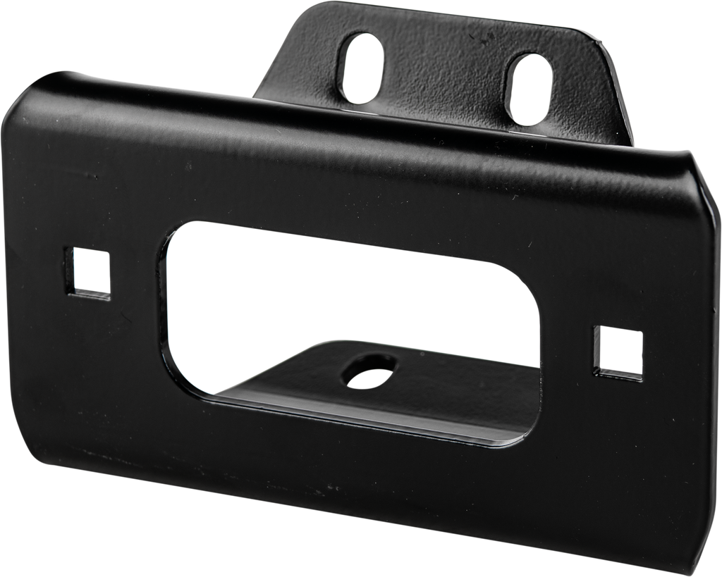 Open Trail Winch Mount 459-0660 installed on off-road vehicle, showcasing durable metal construction and mounting points.