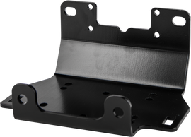 Open Trail Winch Mount 459-1275, sturdy black metal mounting plate for off-road winches, designed for durable vehicle installation.
