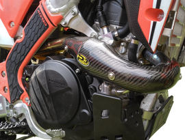 P3 Heat Shield Carbon exhaust guard for FMF Honda HON 670-205077, showcasing a sleek black carbon fiber design.