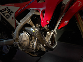 P3 Heat Shield Carbon for exhaust pipe, designed for Honda, protects heat and enhances performance with durable carbon material.