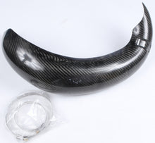 Load image into Gallery viewer, P3 Carbon Fiber Pipe Guard for exhaust system, lightweight and durable, with a sleek black finish and textured surface.