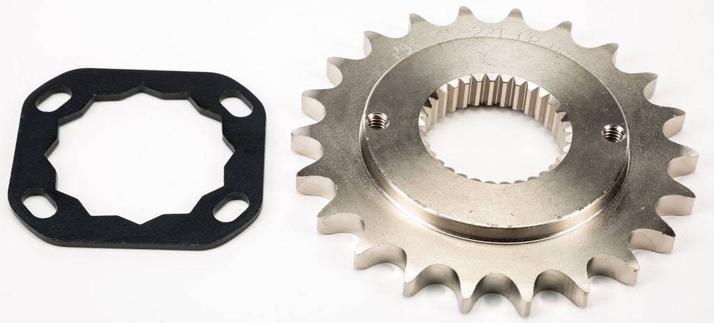 Steel PBI 22-tooth front chain sprocket for 530 HD bike chains, durable and high-quality bike component.