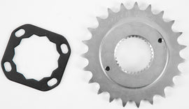 Steel PBI front cassette sprocket, 23-tooth, designed for 530 HD chains, featuring durable construction and precise teeth.