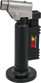 Performance Tool butane jet torch used for welding, soldering, and heating tasks, with a metal nozzle and adjustable flame control.