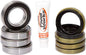 Pivot Works front wheel bearing drive kit 52-0355 with bearing components and tools for motorcycle wheel maintenance.