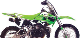 Green Polisport Plastics body kit for motorcycles, featuring durable plastic components and detailed design.