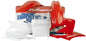 Polisport Plastics red and white plastic body kit, designed for motorcycle or dirt bike, showing the assembled body panels.