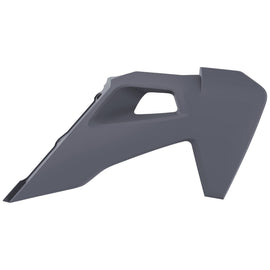 Polisport Plastics Nardo Grey radiator shroud for Hus 64-69027, motorcycle body accessory with detailed design.