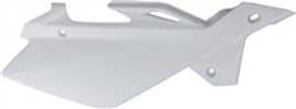 Polisport Plastics white side number plate body for motorcycles, with product code 64-69030, shown in the image.
