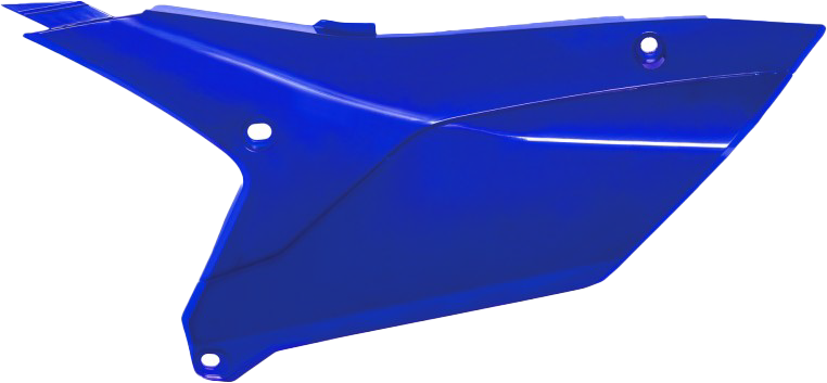 Blue Polisport Plastics side panels for Yamaha YZ 64-849851 motorcycle, showing the durable plastic body panels on the bike.