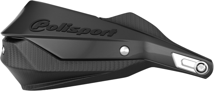 Pair of Polisport Plastics Trail Blazer handguards in black for Yamaha bikes, designed to protect hands during trail riding.