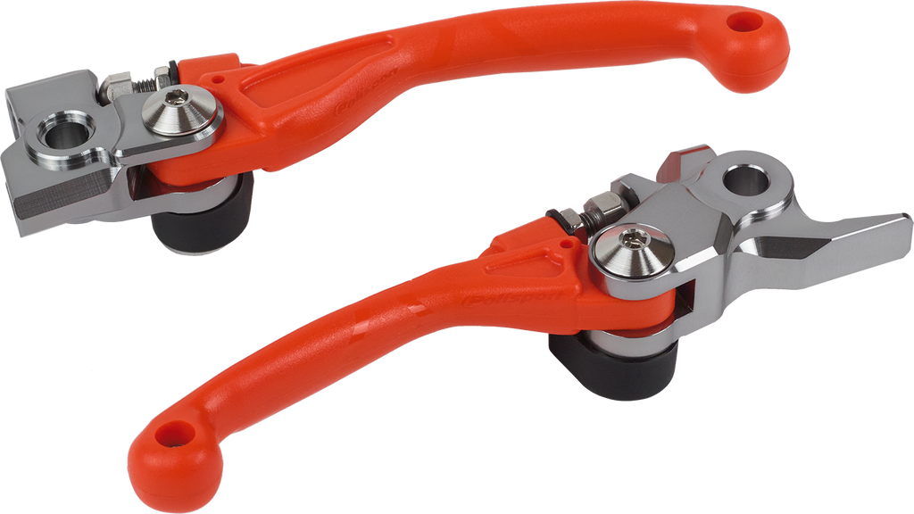Polisport Plastics KTM pivot lever set for motorcycle, showing durable black levers with mounting hardware.
