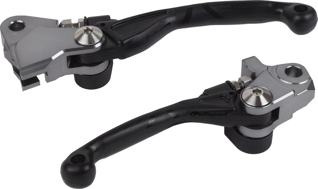 Polisport Plastics KTM pivot lever set for motorcycle, showing close-up of durable levers with mounting hardware.