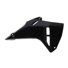Load image into Gallery viewer, Polisport Plastics radiator scoops for Honda CRF black replacement parts, shown in the image.
