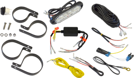 Powermadd UTV auto reverse light kit with illumination, featuring multiple lights and wiring for vehicle safety and visibility.