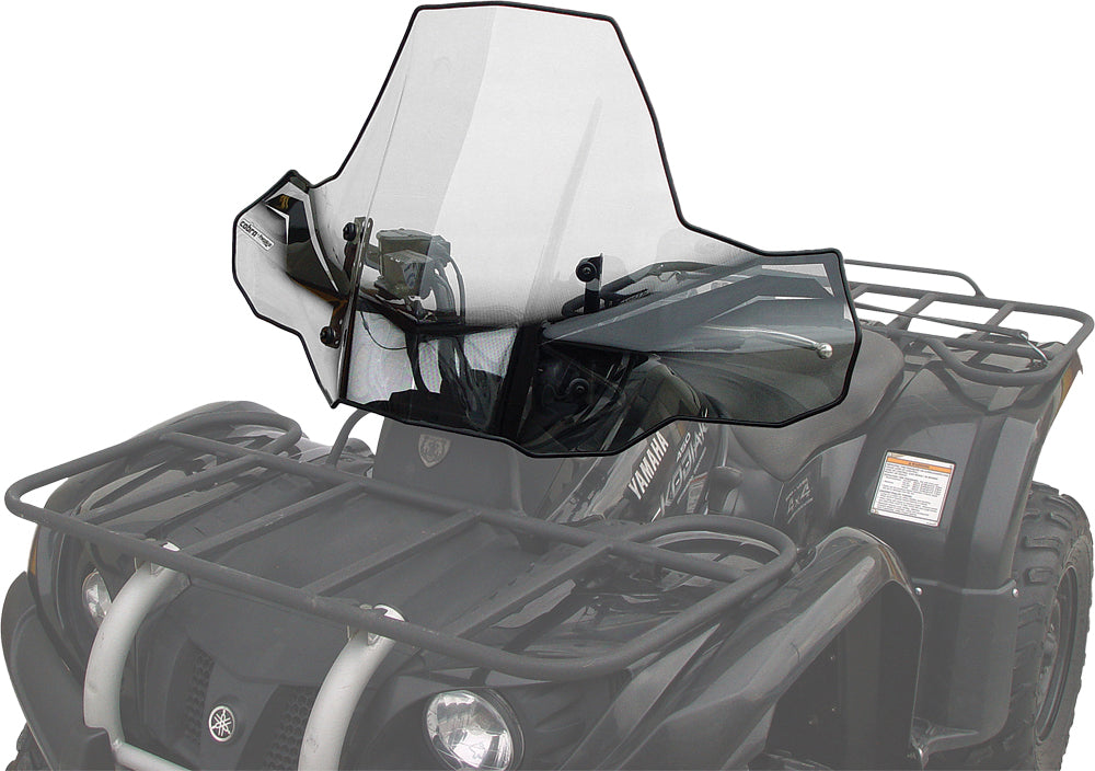 Powermadd Cobra ATV windshield with quick mount, clear windscreen for off-road protection, model 56-57021.