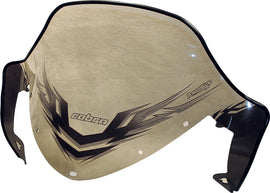Powermadd Cobra W/S mid-clear and black 13-inch windshield for Polaris IQ ATV with windscreen protection.
