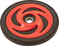Red Ppd idler wheel, 5.62-inch diameter, 20mm width, designed for industrial machinery, shown in the image.