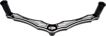 Charger l'image dans la galerie, Precision Billet heel and toe shifter levers in darkside black for motorcycle, showcasing sleek metal design and detailed craftsmanship.