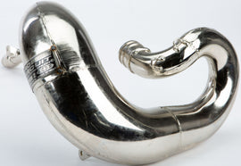Pro Circuit P/C Platinum-2 exhaust pipe on motorcycle, showcasing the sleek black design and branding details.