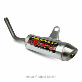 Pro Circuit R304 Silencer for KTM 112 Big Bore Exhaust, black metal construction with mounting hardware visible.