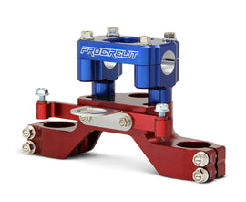 Pro Circuit hand controls with top clamp and bar mount for motorcycle handlebars, featuring durable design and easy installation.