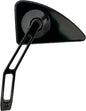 Black Pro-One Performance Mini TD V2 cut stem mirror for left side, motorcycle handlebar mirror with sleek design.