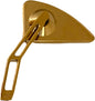 Pro-One Performance Mini TD V2 left cut stem mirror in gold tin, showcasing its sleek design and compact size for motorcycle handlebars.