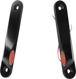 Black Pro-One Performance LED front signal lights for FLHX and FLHT motorcycles without spotlights, model 812-02103.