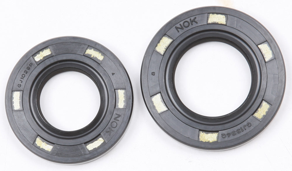 ProX Racing Parts crankshaft oil seal kit for Kawasaki, includes gaskets and seals, with detailed close-up of seals and packaging.