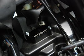 PSR Smog Block Off Plates for Yamaha intake and fuel system, durable black plates for carburetor modification.