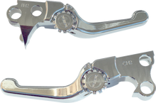 Charger l'image dans la galerie, PSR Anthem Shorty Lever Set in chrome, motorcycle brake and clutch levers, designed for models 96-17 with exceptions.