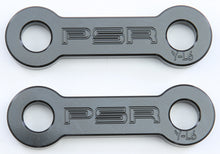 Load image into Gallery viewer, Black PSR suspension lowering link with 1.25-inch drop, designed for improved stance and handling in automotive applications.