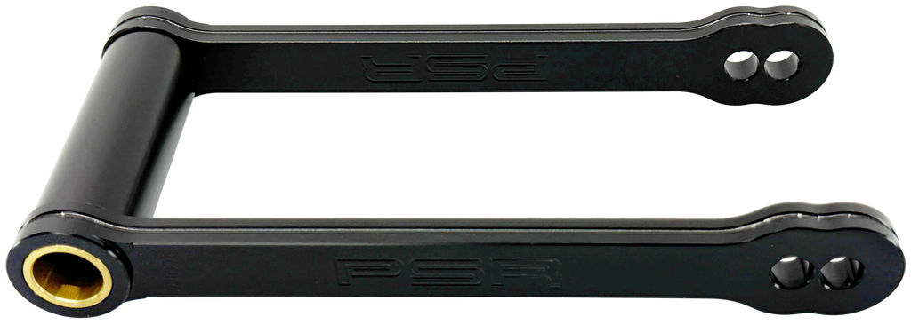 Black PSR suspension lowering link with 1 to 3-inch drop, designed for vehicle suspension adjustment.