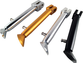 Black PSR adjustable kickstand for Suzuki motorcycles, featuring durable construction and easy installation.