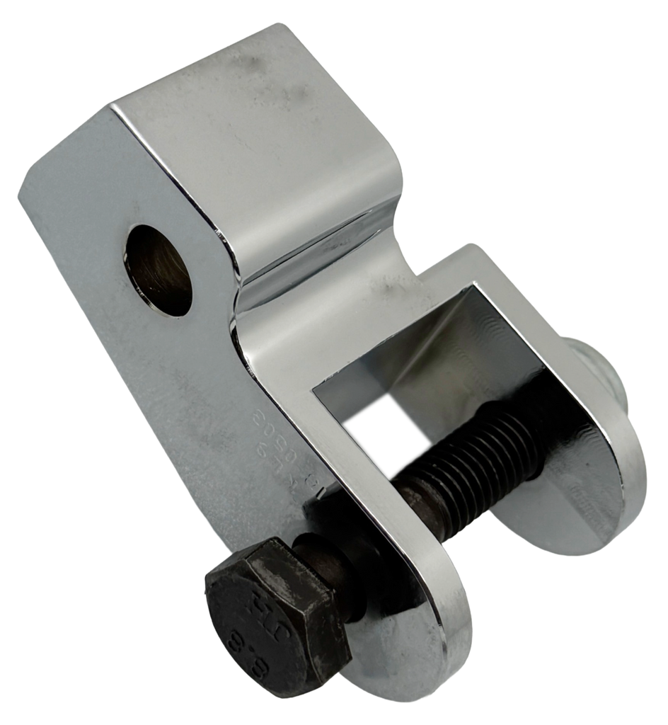 Silver PSR lowering link with 3-inch drop for Kawasaki motorcycle, showing the metal linkage component.