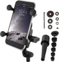 Ram Fork Stem Mount with Short Double Socket Arm accessory, designed for secure mounting on bike or vehicle handlebars.