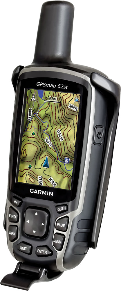 Ram holder accessory for Garmin GPSMap 62, durable mounting accessory for secure GPS device attachment