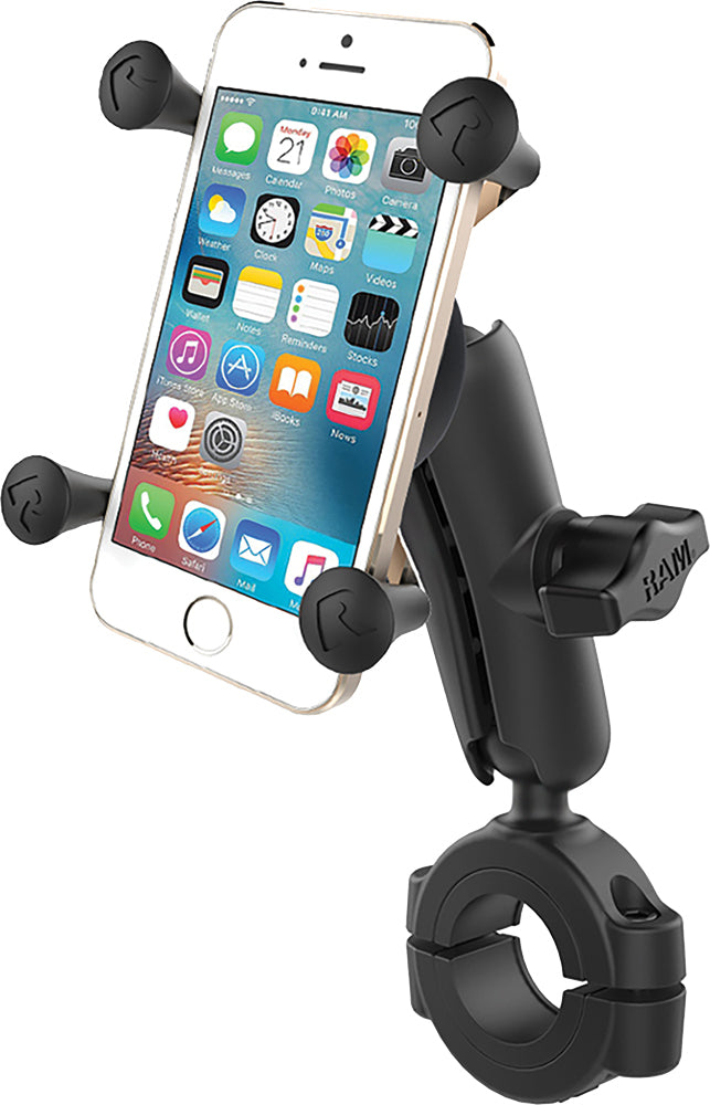 Ram Torque Mount with X-Grip complete kit for 1-1/8" to 1-1/2" accessories, featuring durable mounting components.