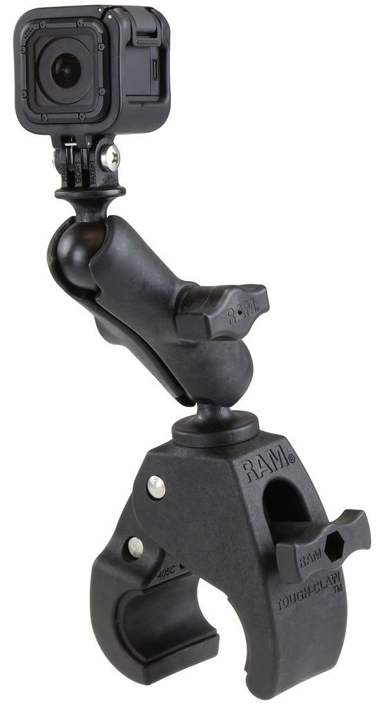 Ram Tough-Claw accessory with GoPro base for mounting, featuring durable construction and secure attachment for action cameras.