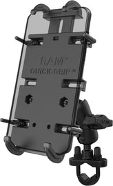 Ram Quick Grip XL mount with U-bolt, heavy-duty bracket for secure device attachment, compatible with various vehicles and surfaces.