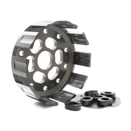 Rekluse clutch basket for Yamaha motorcycle, part number 156-4684, showing the black metal clutch basket with detailed fins.