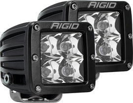 Pair of RIGID Industries D-Series Pro Spot LED lights with standard mounts for off-road illumination.