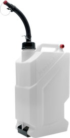 Risk Racing Ez5 Combo 5-gallon fuel jug with black hose and floor mount for secure storage and easy dispensing.