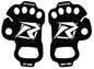 Risk Racing Ultra Thin Black Palm Protectors for Sm/Md, designed for enhanced grip and comfort in motorcycle riding.